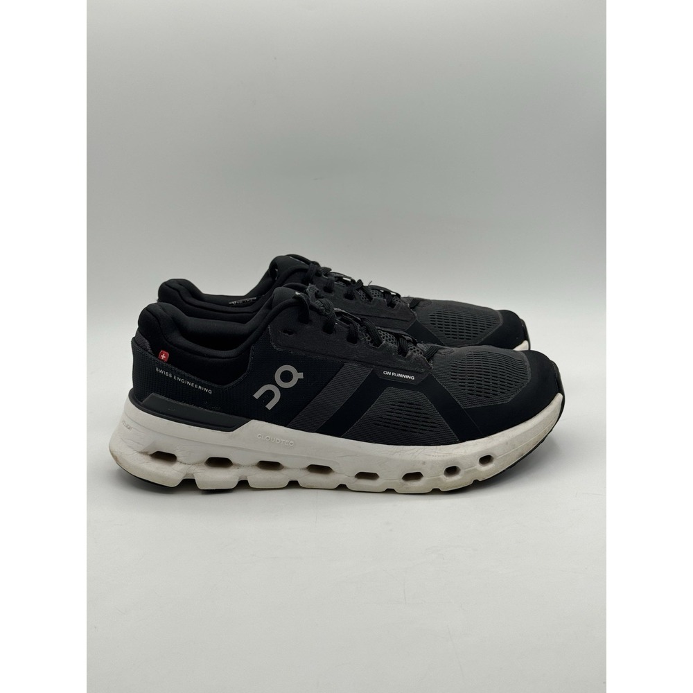 ON Cloudrunner 2 Eclipse Black White Women's Size 9 Running 3WE10340264 WIDE (D)